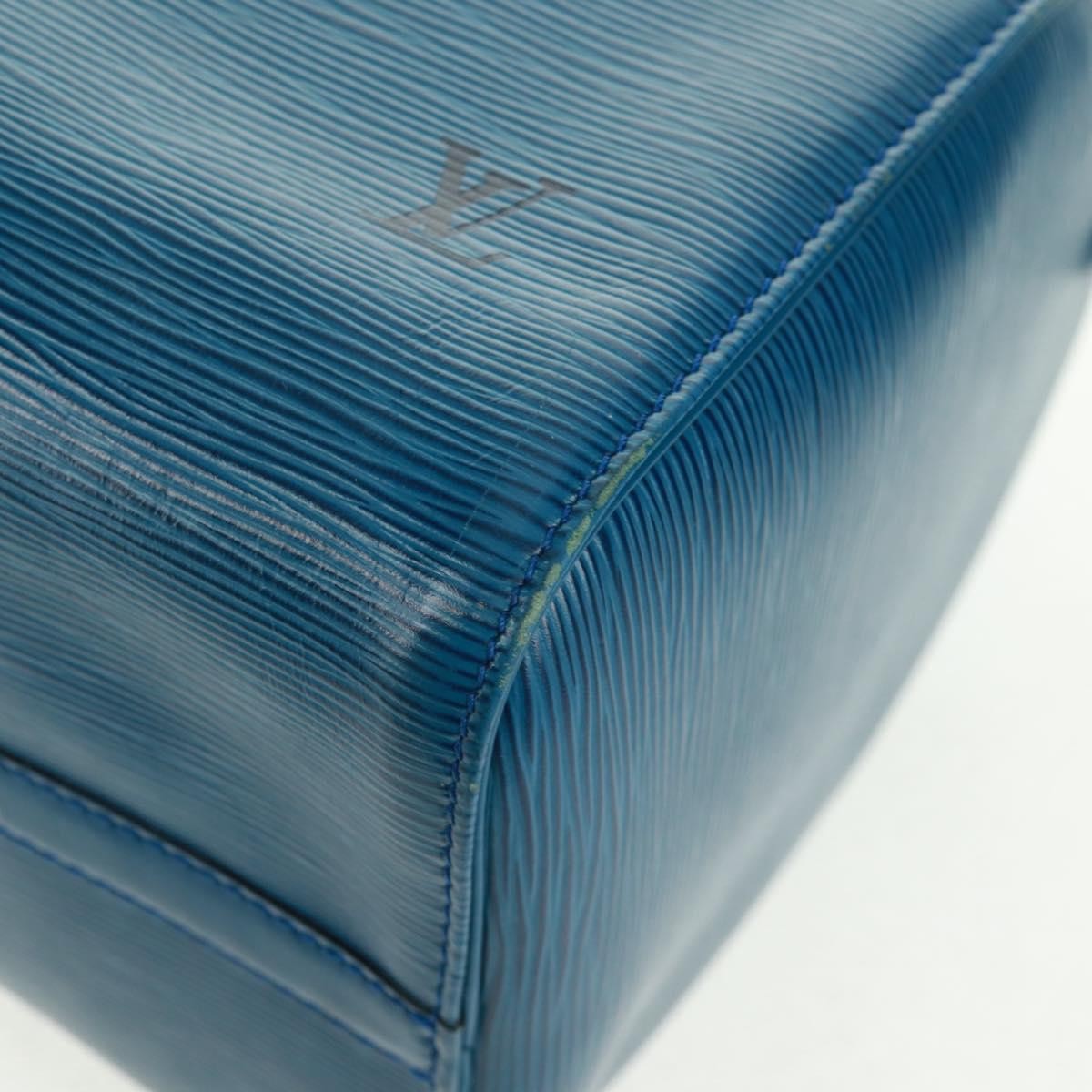 Louis Vuitton Speedy Handbag Epi Leather Blue Leather Handbag (Pre-Owned)