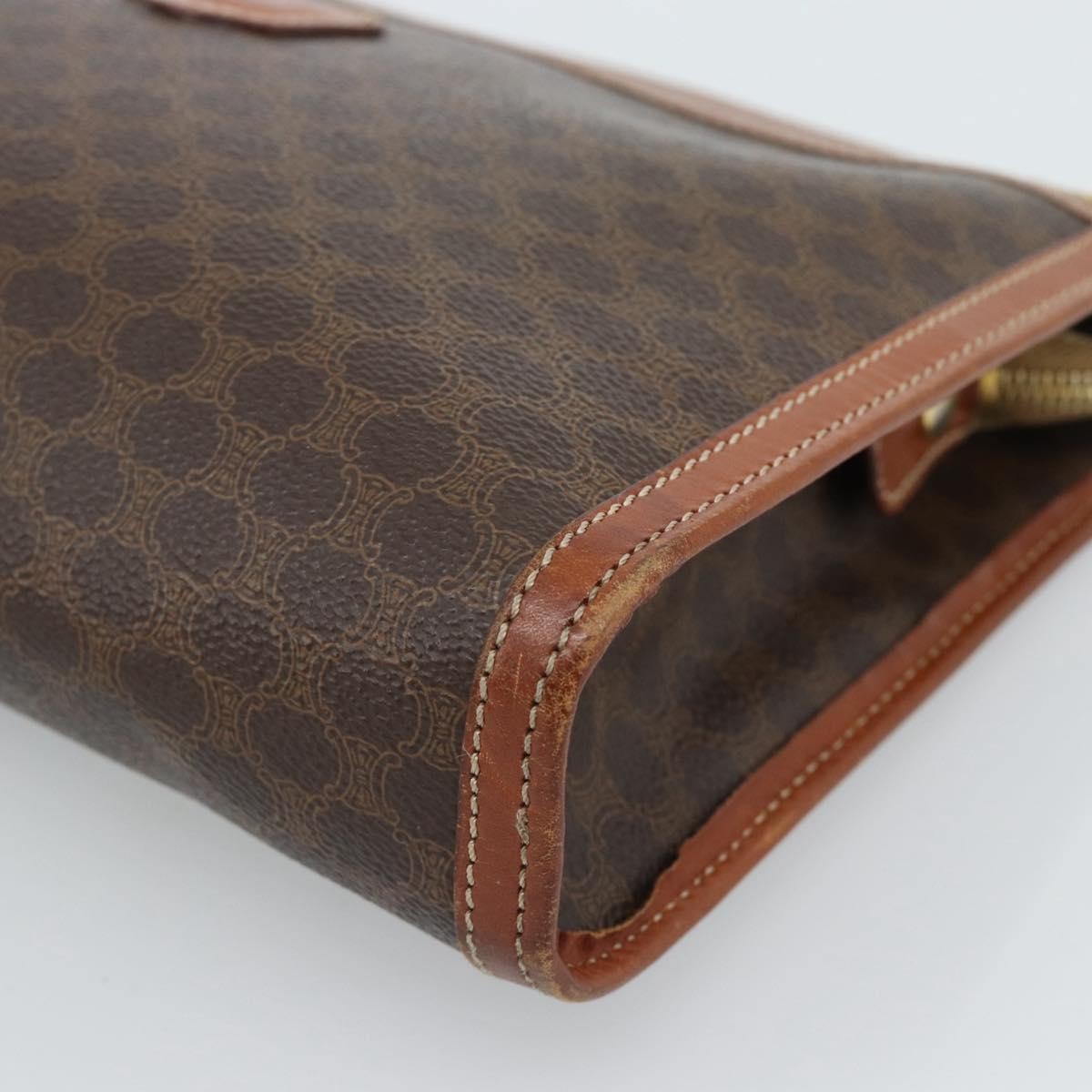 Celine Macadam Pochette Canvas Brown Canvas Clutche & Pouche Bag (Pre-Owned)