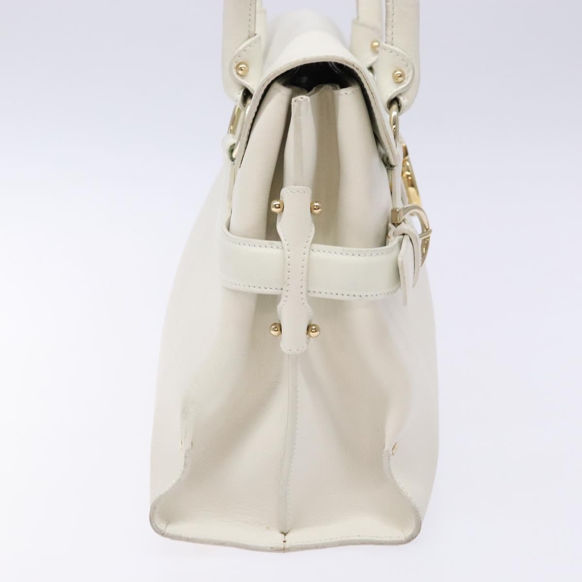 Salvatore Ferragamo Virna Satchel Leather White Leather Handbag (Pre-Owned)
