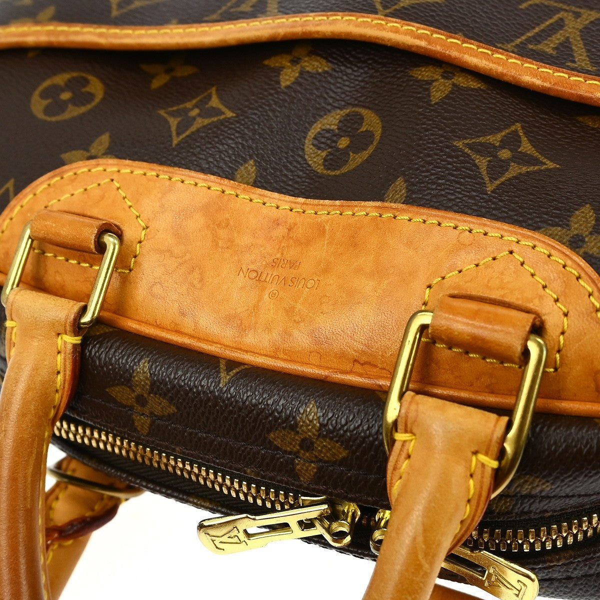 Louis Vuitton Trouville Handbag Monogram Canvas Brown Canvas Handbag (Pre-Owned)