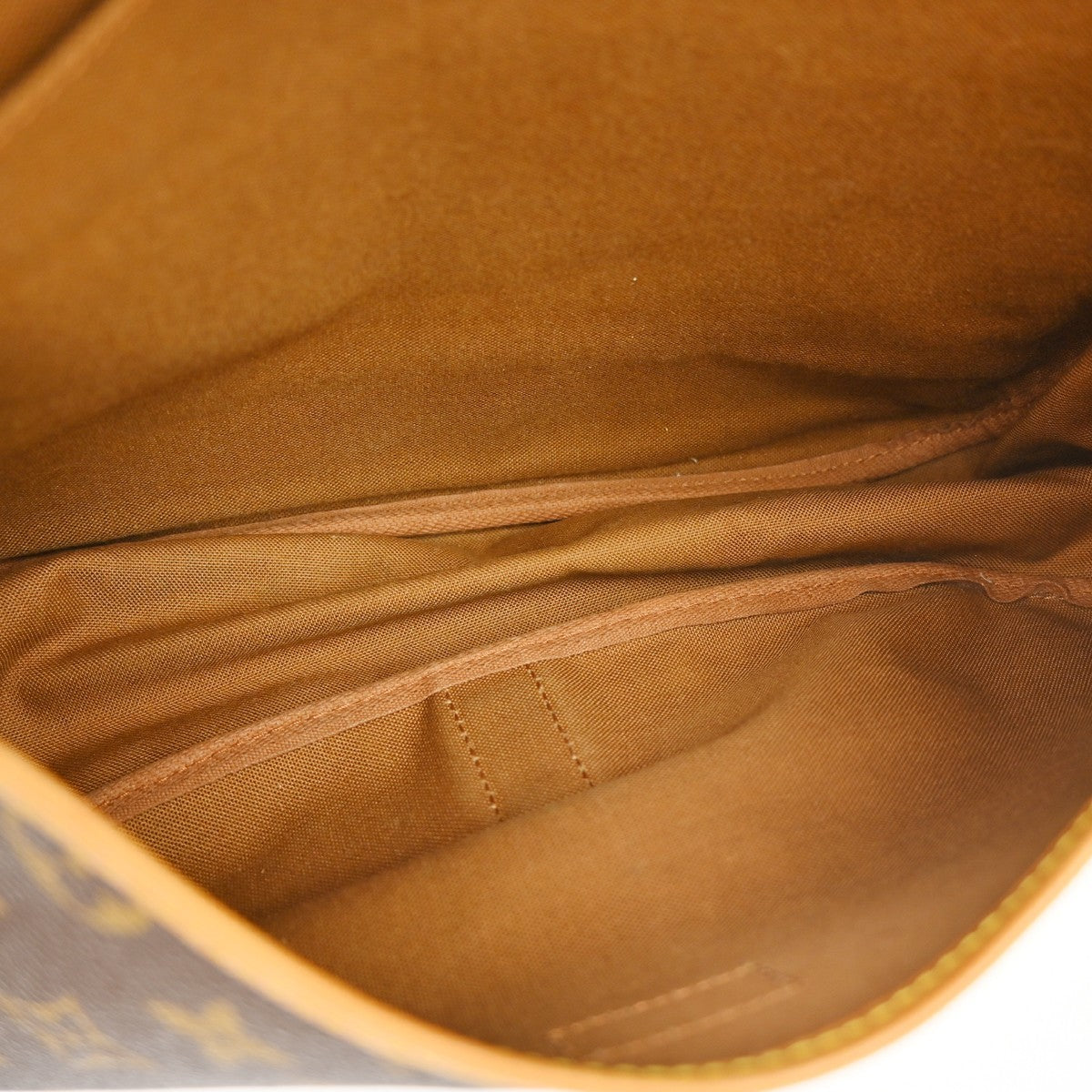 Louis Vuitton Saumur Handbag Monogram Canvas Brown Canvas Shoulder Bag Bag (Pre-Owned)