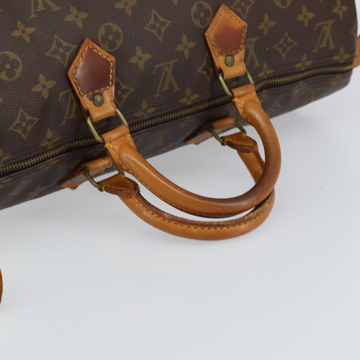 Louis Vuitton Speedy Handbag Monogram Canvas Brown Canvas Handbag (Pre-Owned)