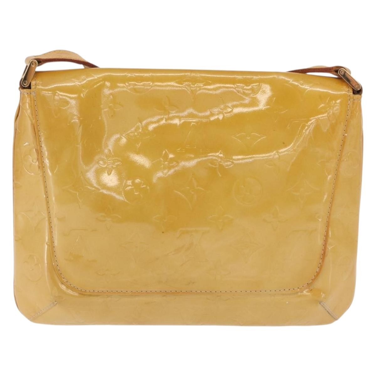Louis Vuitton Thompson Street Handbag Monogram Vernis Yellow Patent_Leather Shoulder Bag Bag (Pre-Owned)