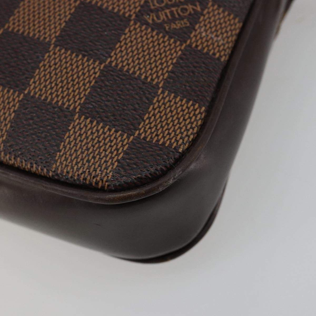 Louis Vuitton Navona Pochette Accessoires Damier Brown Canvas Clutche & Pouche Bag (Pre-Owned)