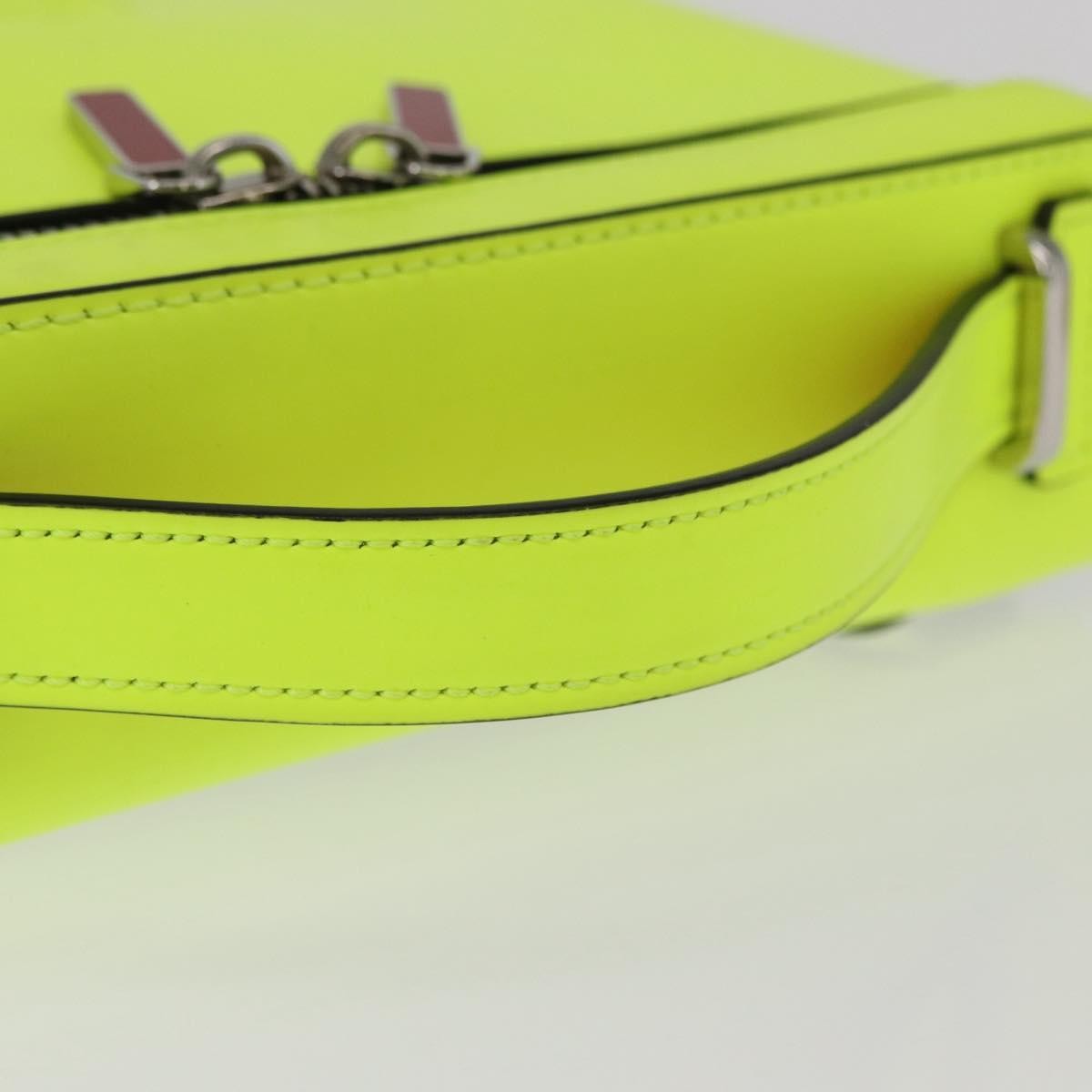 Christian Louboutin Kypipouch Crossbody Bag Leather Yellow Leather Handbag (Pre-Owned)