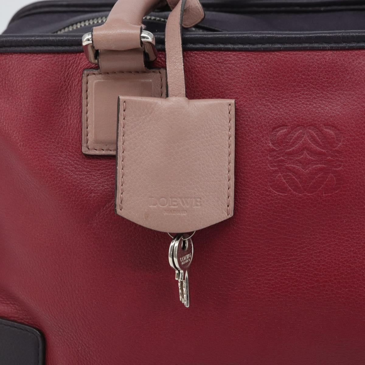 Loewe Amazona Bag Leather Red Leather Handbag (Pre-Owned)