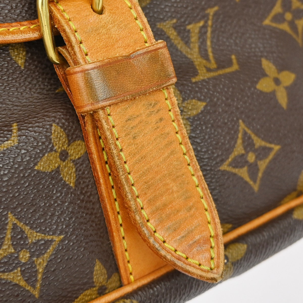 Louis Vuitton Saumur Handbag Monogram Canvas Brown Canvas Shoulder Bag Bag (Pre-Owned)