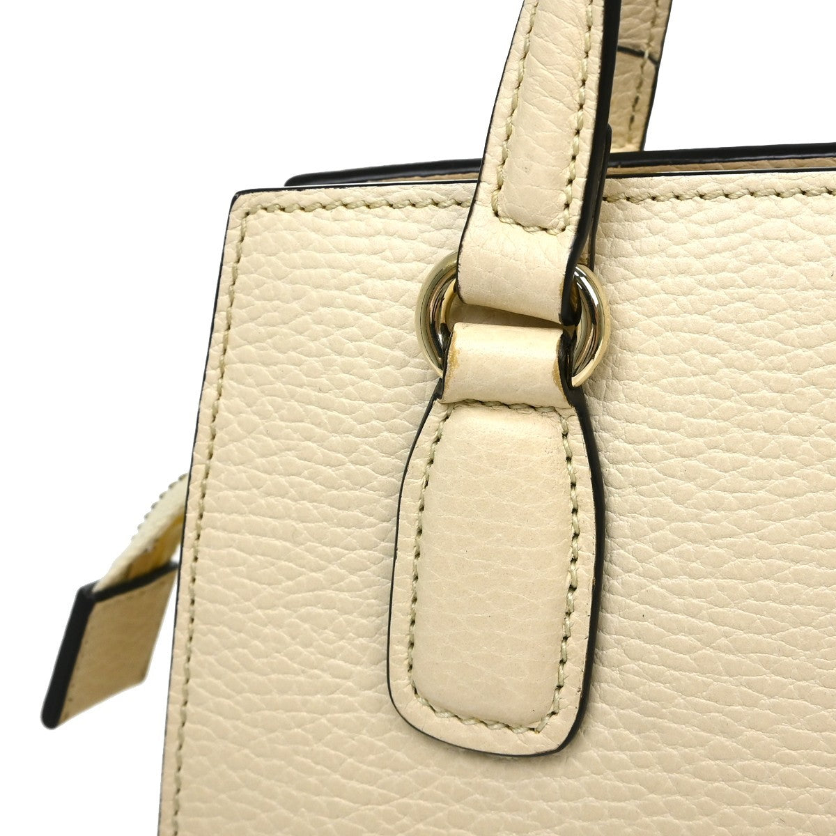 Gucci Soho Shoulder Bag Leather White Leather Handbag (Pre-Owned)