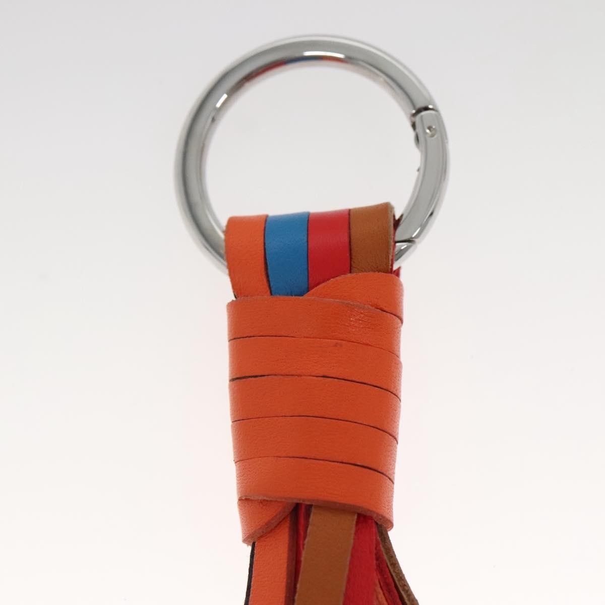 Loewe Anagram Bag Charm Key Holder Metal With Leather Multicolour Leather Charms And Keychains Accessory (Pre-Owned)