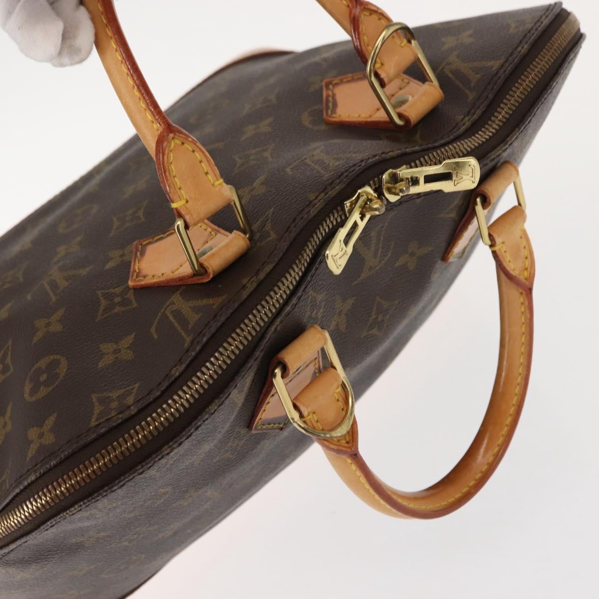 Louis Vuitton Alma Handbag Monogram Canvas Brown Canvas Handbag (Pre-Owned)