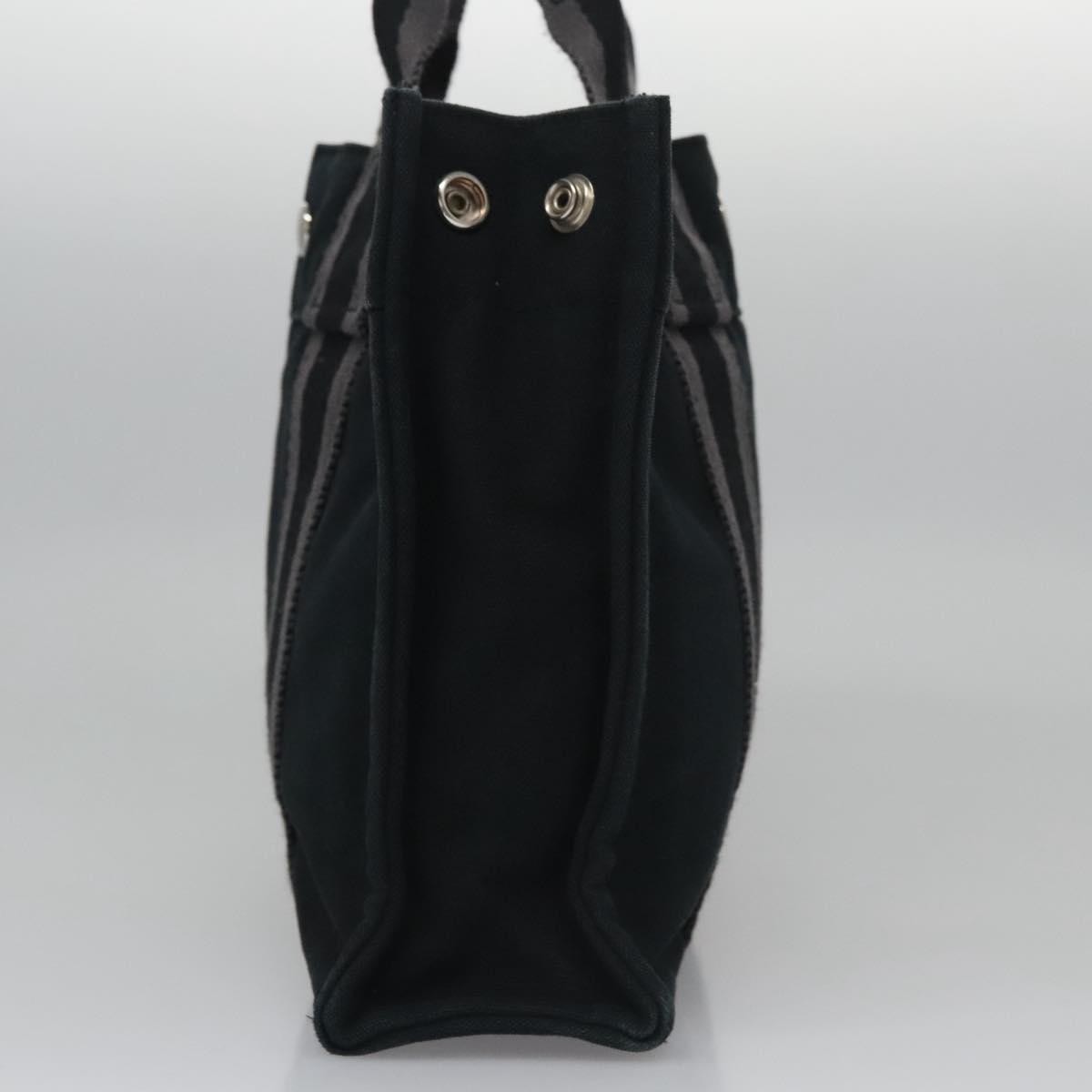 Hermes Fourre Tout Tote Canvas Black Canvas Tote Bag Bag (Pre-Owned)