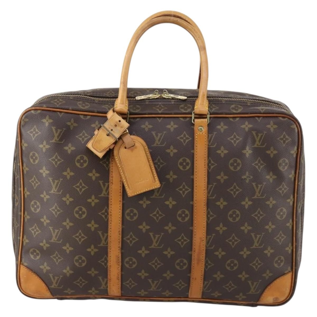 Louis Vuitton Sirius Handbag Monogram Canvas Brown Canvas Travel Bag Bag (Pre-Owned)