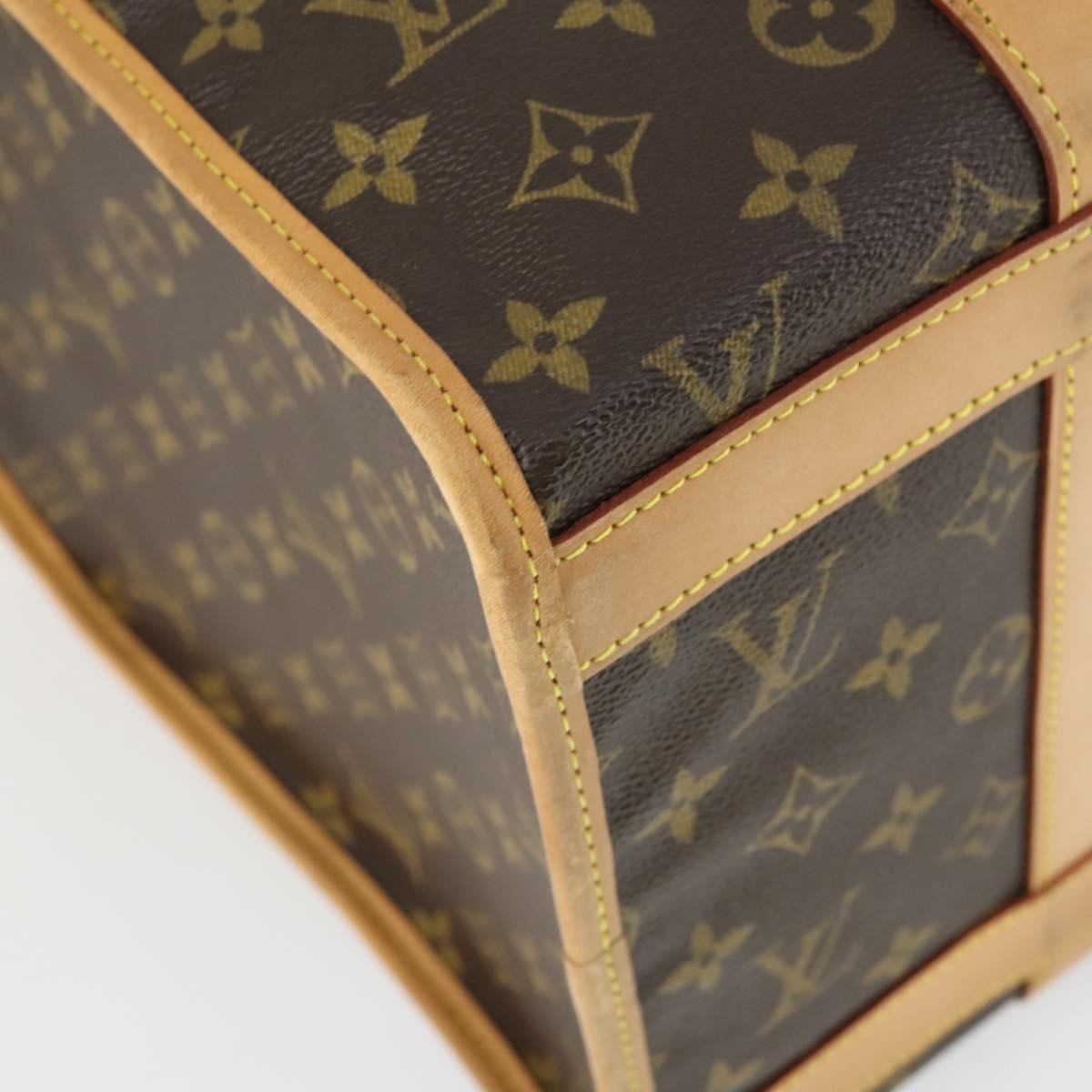 Louis Vuitton Dog Carrier Bag Monogram Canvas Brown Canvas Travel Bag Bag (Pre-Owned)