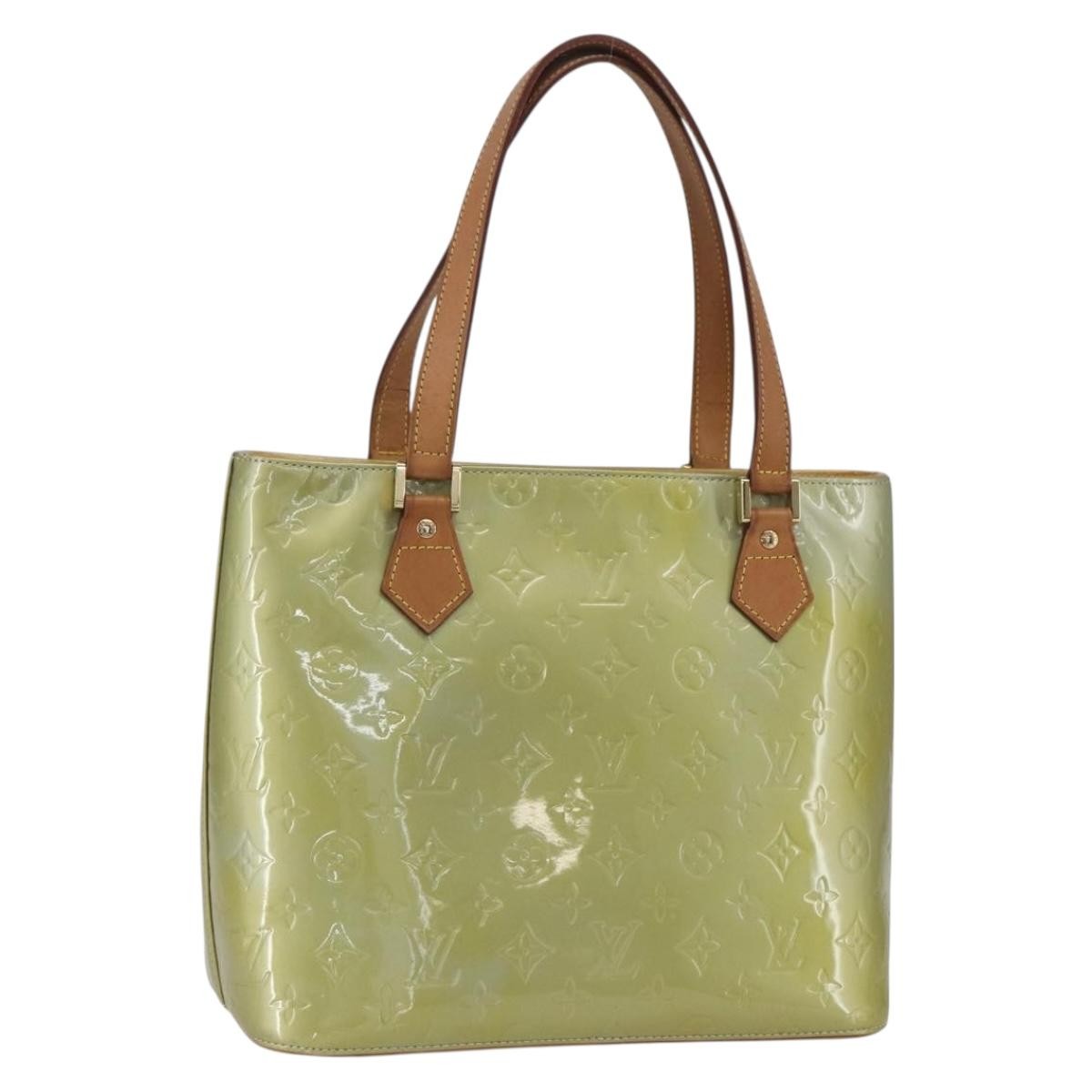 Louis Vuitton Houston Handbag Monogram Vernis Green Patent_Leather Tote Bag Bag (Pre-Owned)