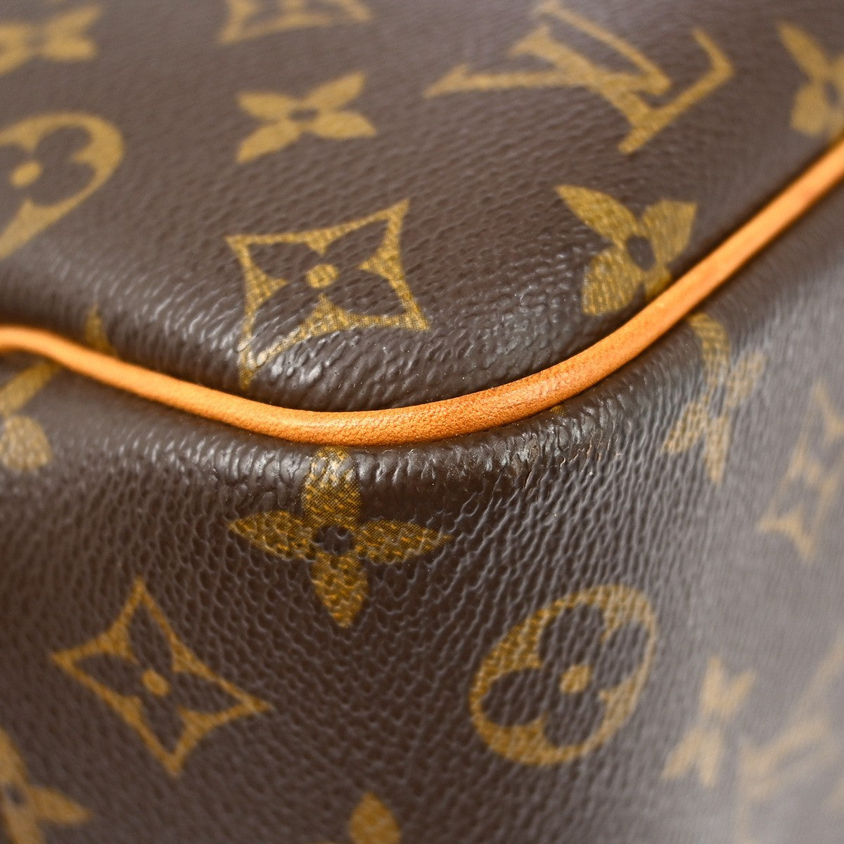 Louis Vuitton Deauville Handbag Monogram Canvas Brown Canvas Handbag (Pre-Owned)