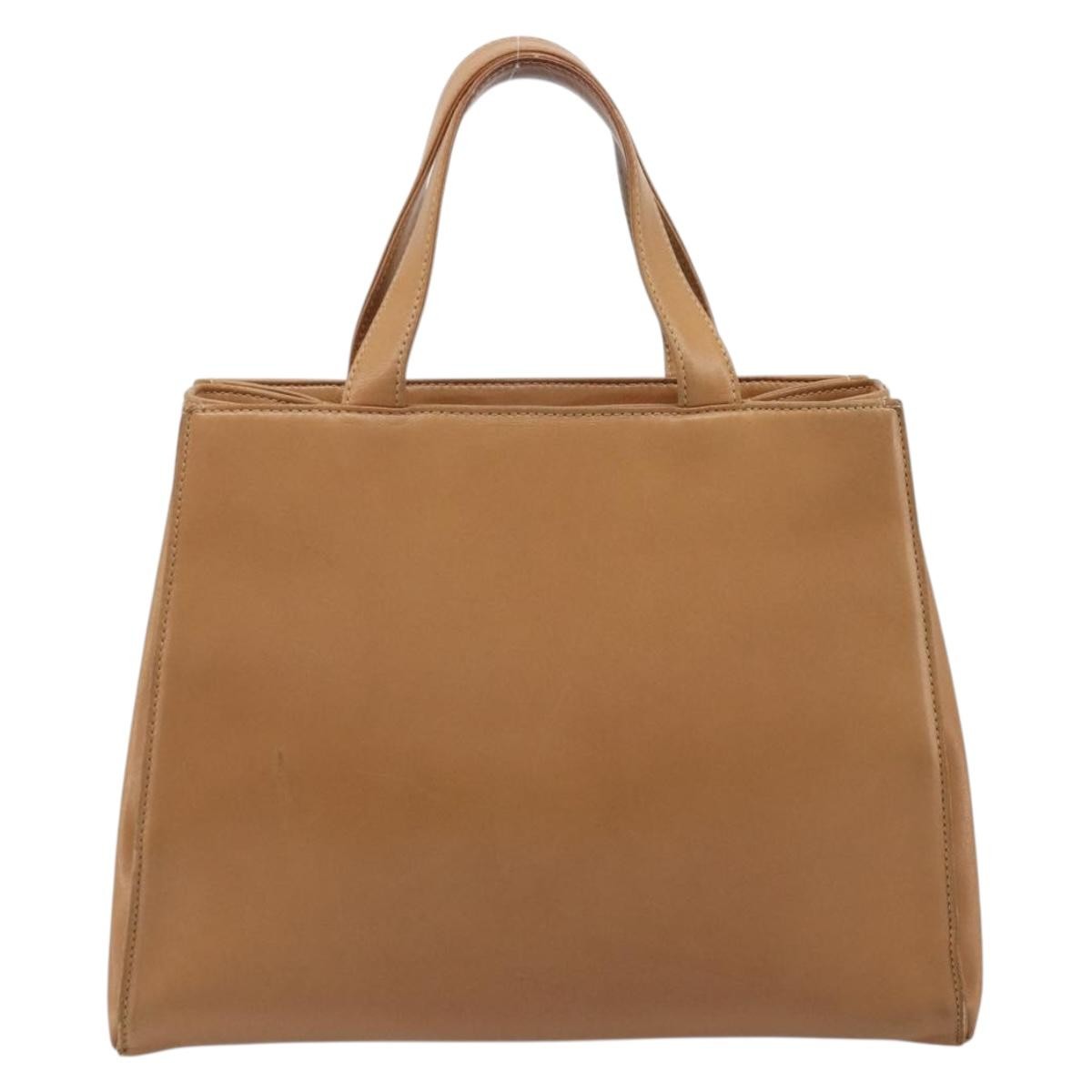 Loewe Anagram Handbag Leather Brown Leather Handbag (Pre-Owned)