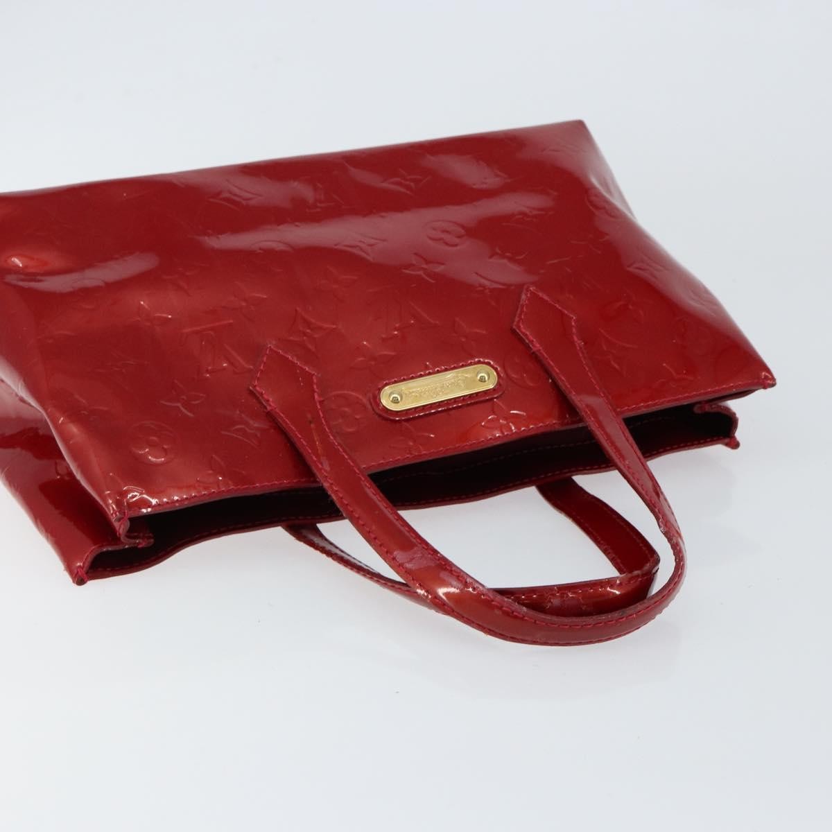 Louis Vuitton Wilshire Handbag Monogram Vernis Red Patent_Leather Handbag (Pre-Owned)