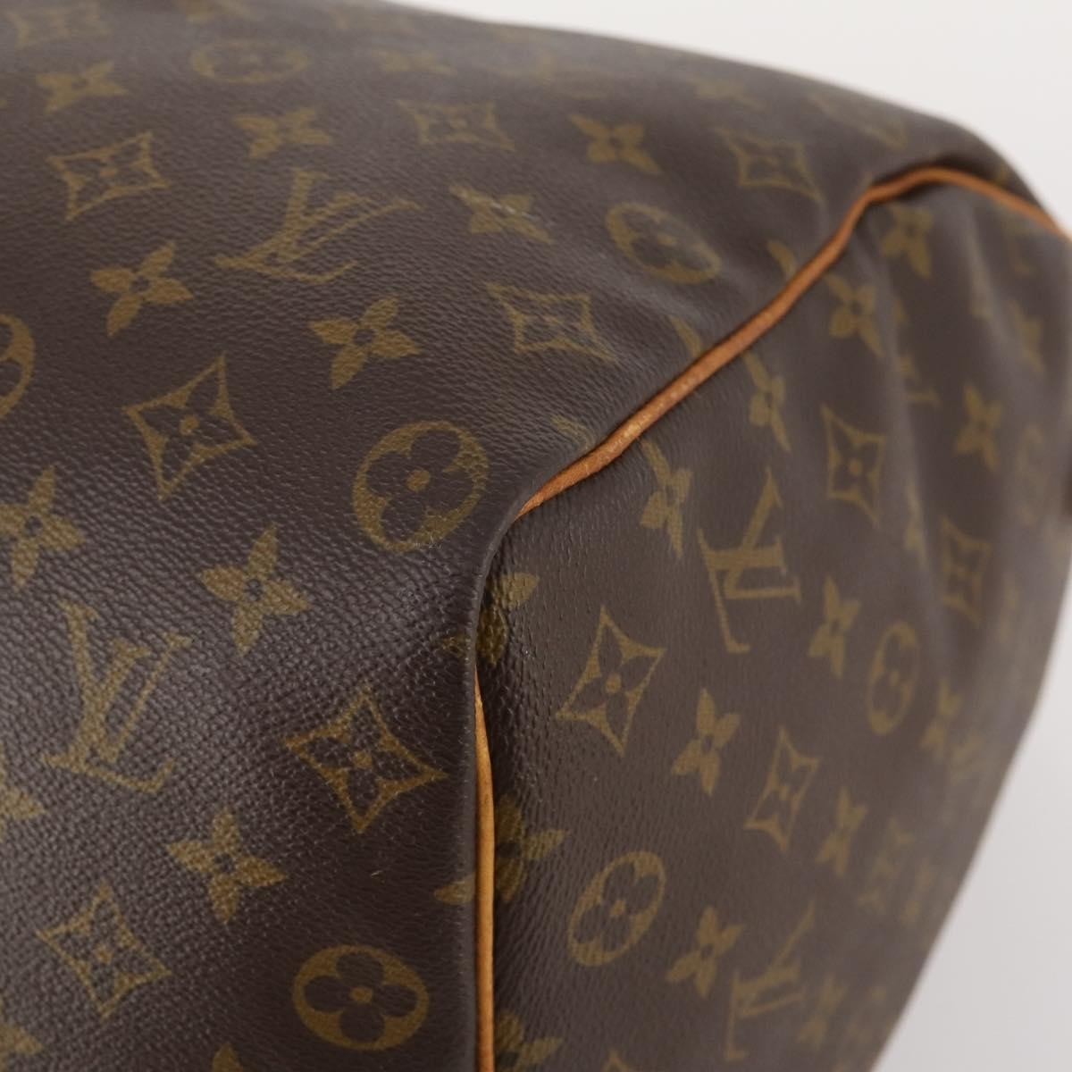 Louis Vuitton Keepall Bag Monogram Canvas Brown Canvas Travel Bag Bag (Pre-Owned)