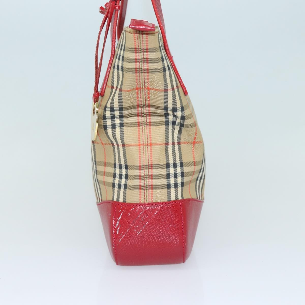 Burberry Nova Check Tote Canvas And Leather Beige Canvas Tote Bag Bag (Pre-Owned)