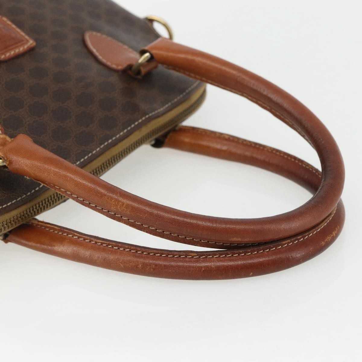Celine Vintage Macadam Handbag Canvas And Leather Brown Canvas Handbag (Pre-Owned)
