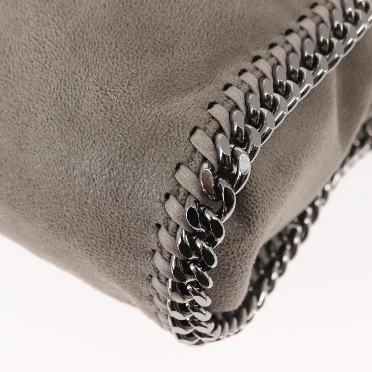 Stella Mccartney Falabella Fold Over Crossbody Bag Faux Leather Gray Polyester Bag (Pre-Owned)