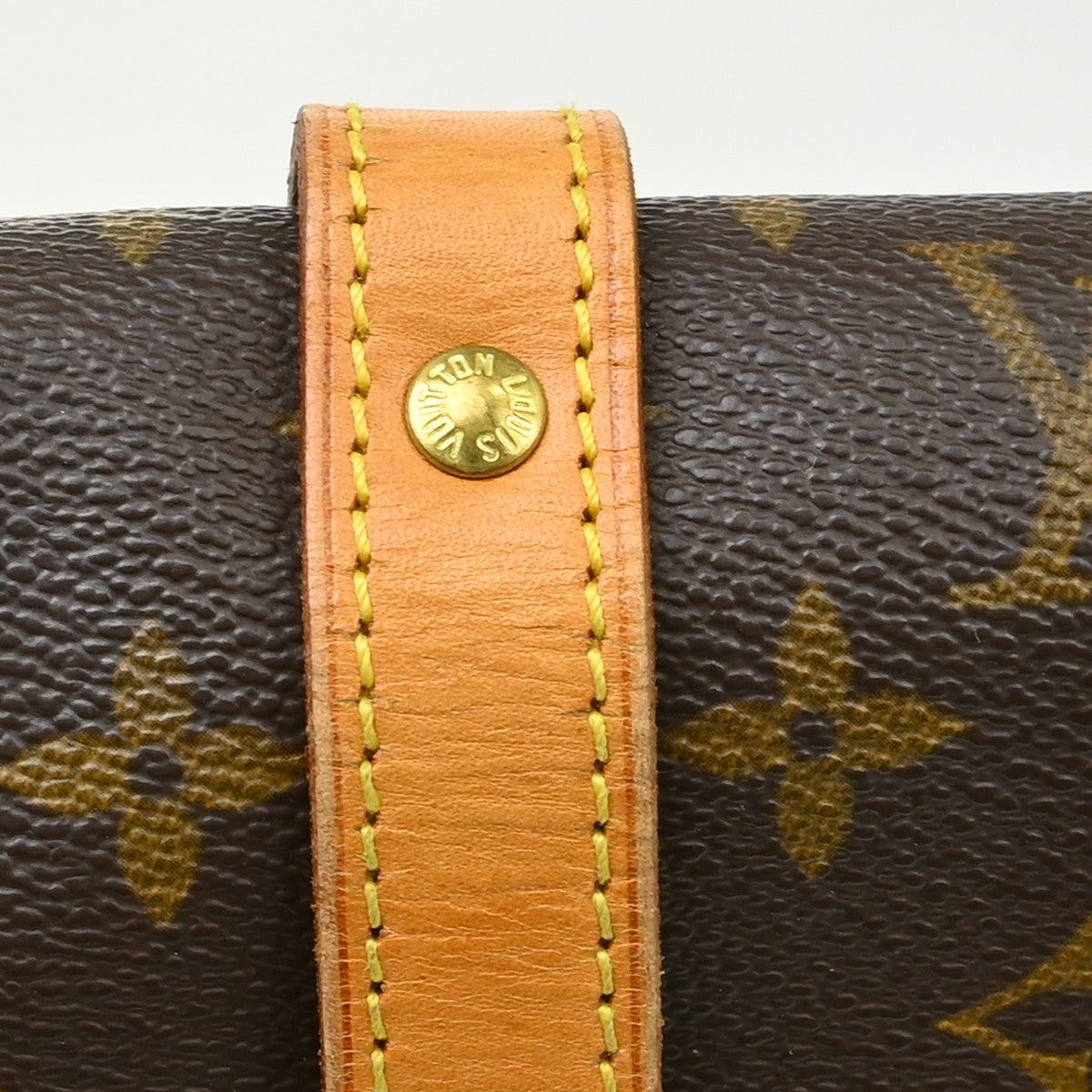 Louis Vuitton Saumur Handbag Monogram Canvas Brown Canvas Shoulder Bag Bag (Pre-Owned)