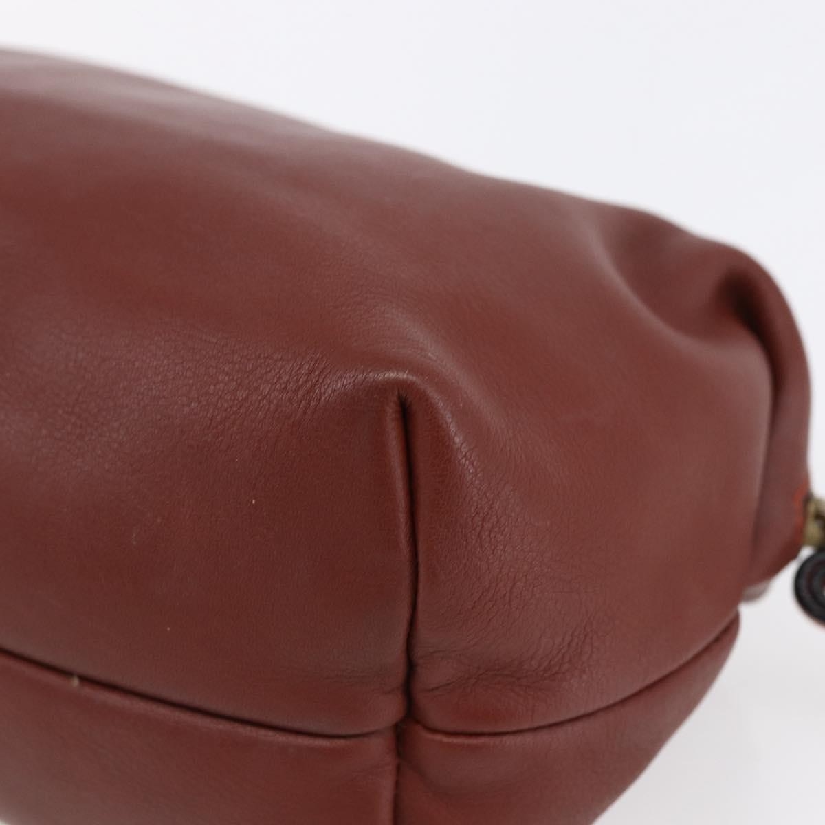 Chloe Zip Clutch Leather Brown Leather Clutche & Pouche Bag (Pre-Owned)