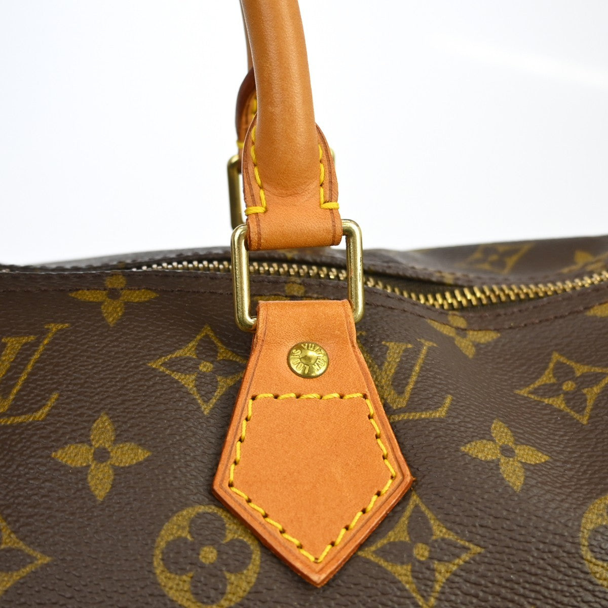 Louis Vuitton Speedy Handbag Monogram Canvas Brown Canvas Handbag (Pre-Owned)