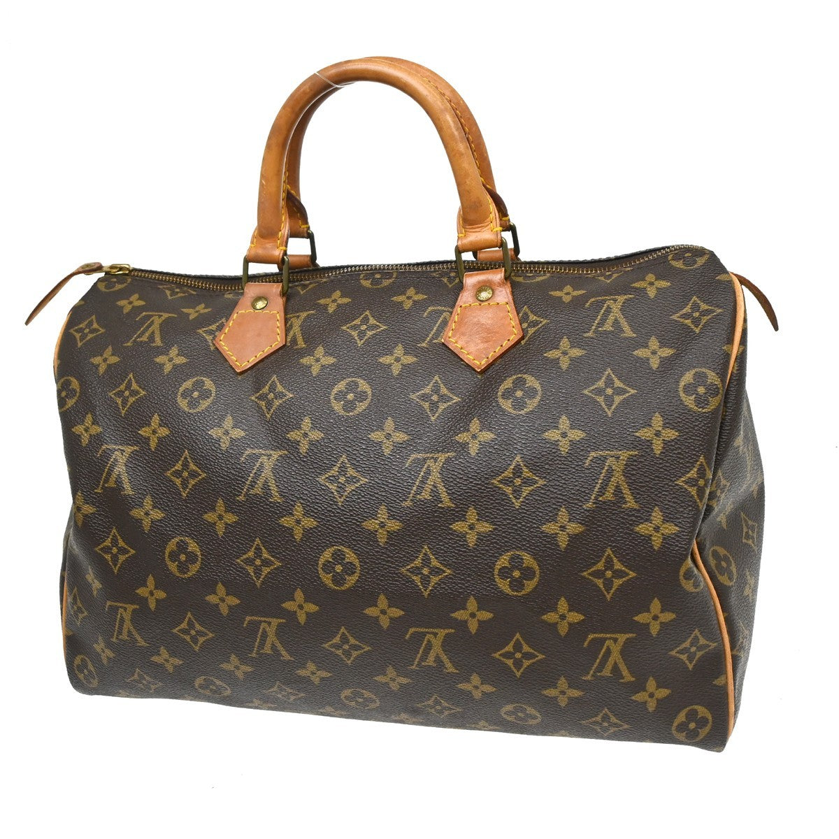 Louis Vuitton Speedy Handbag Monogram Canvas Brown Canvas Handbag (Pre-Owned)