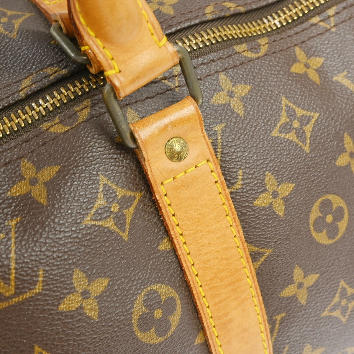 Louis Vuitton Keepall Bag Monogram Canvas Brown Canvas Travel Bag Bag (Pre-Owned)