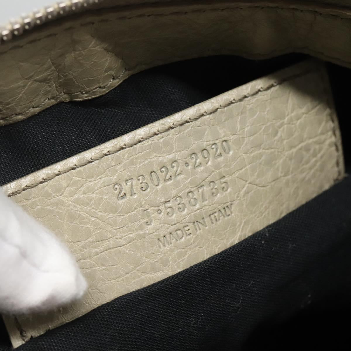 Balenciaga Classic City Clip Pouch Leather Beige Leather Clutche & Pouche Bag (Pre-Owned)