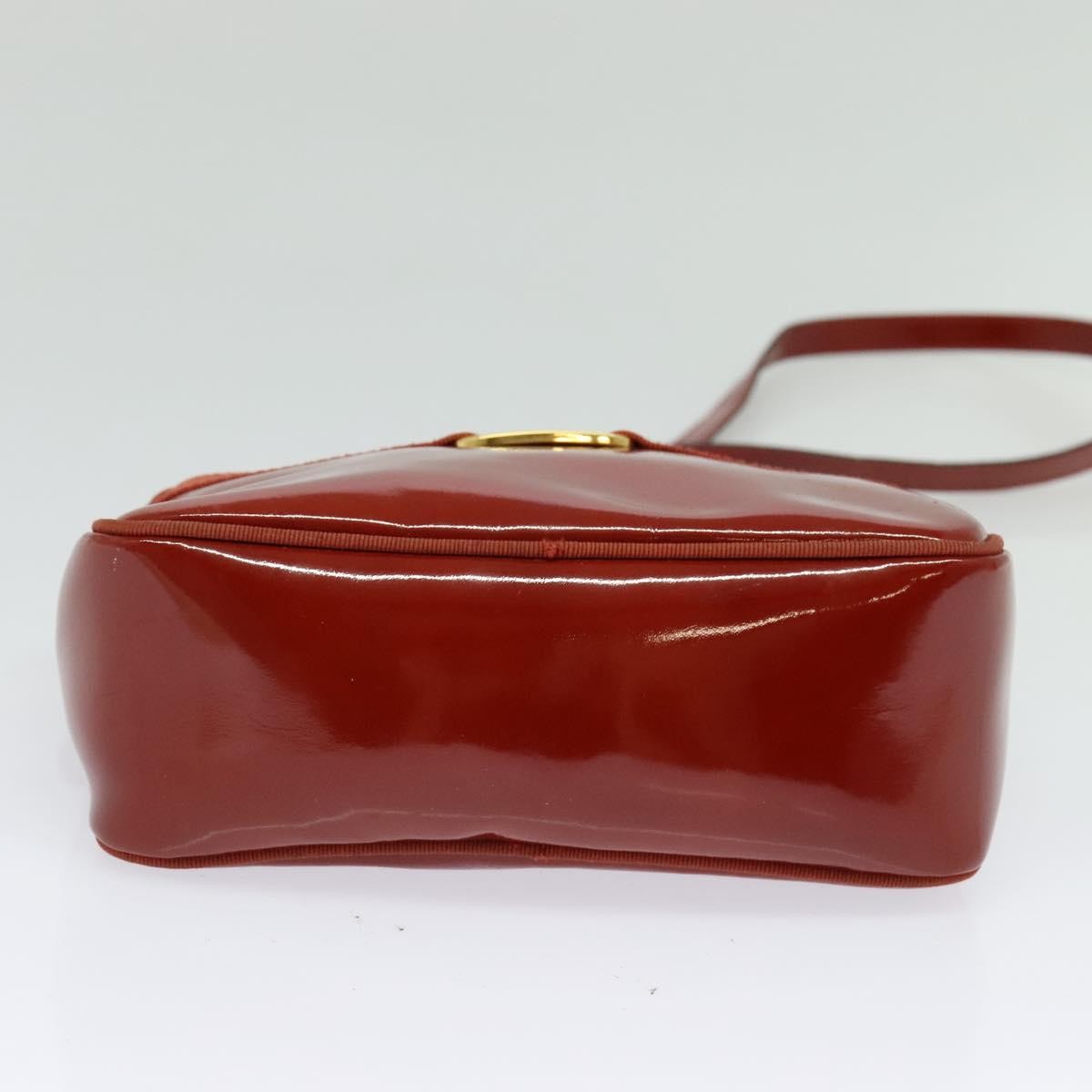 Salvatore Ferragamo Vala Shoulder Bag Patent Leather Red Patent_Leather Shoulder Bag Bag (Pre-Owned)