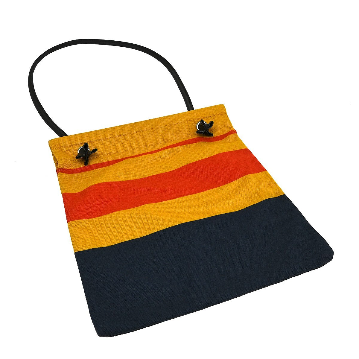 Hermes Cabas Tote Toile With Leather Multicolour Cotton Shoulder Bag Bag (Pre-Owned)
