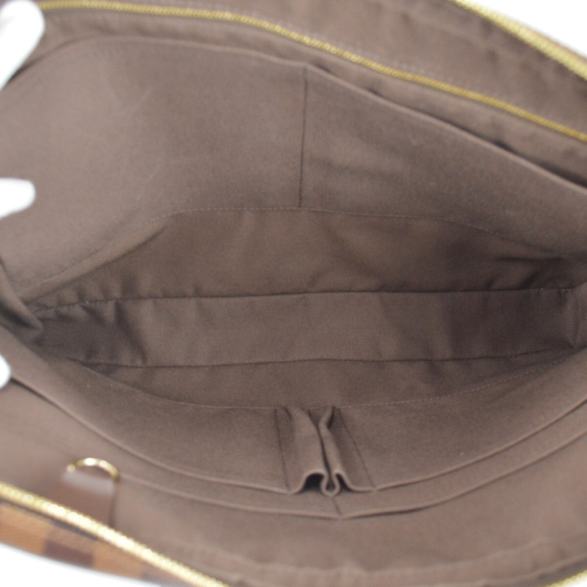 Louis Vuitton Porte-Documents Voyage Briefcase Damier Brown Canvas Briefcase Bag (Pre-Owned)