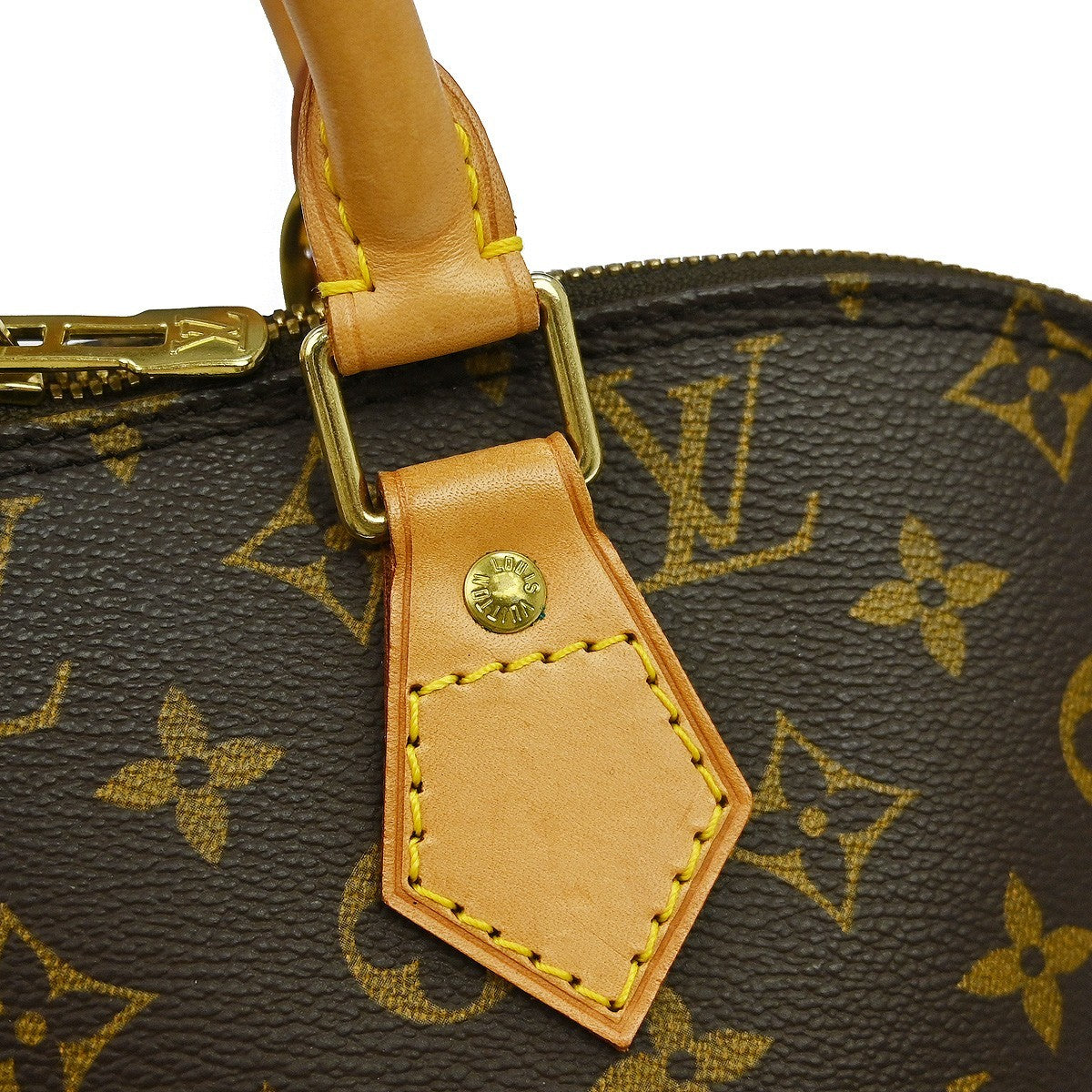 Louis Vuitton Alma Handbag Monogram Canvas Brown Canvas Handbag (Pre-Owned)