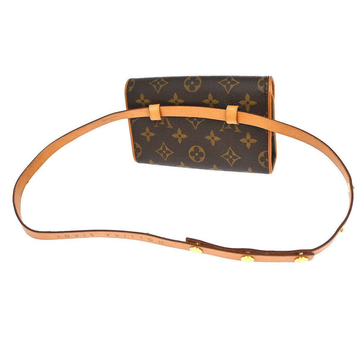 Louis Vuitton Florentine Waist Bag Monogram Canvas Brown Canvas Clutche & Pouche Bag (Pre-Owned)