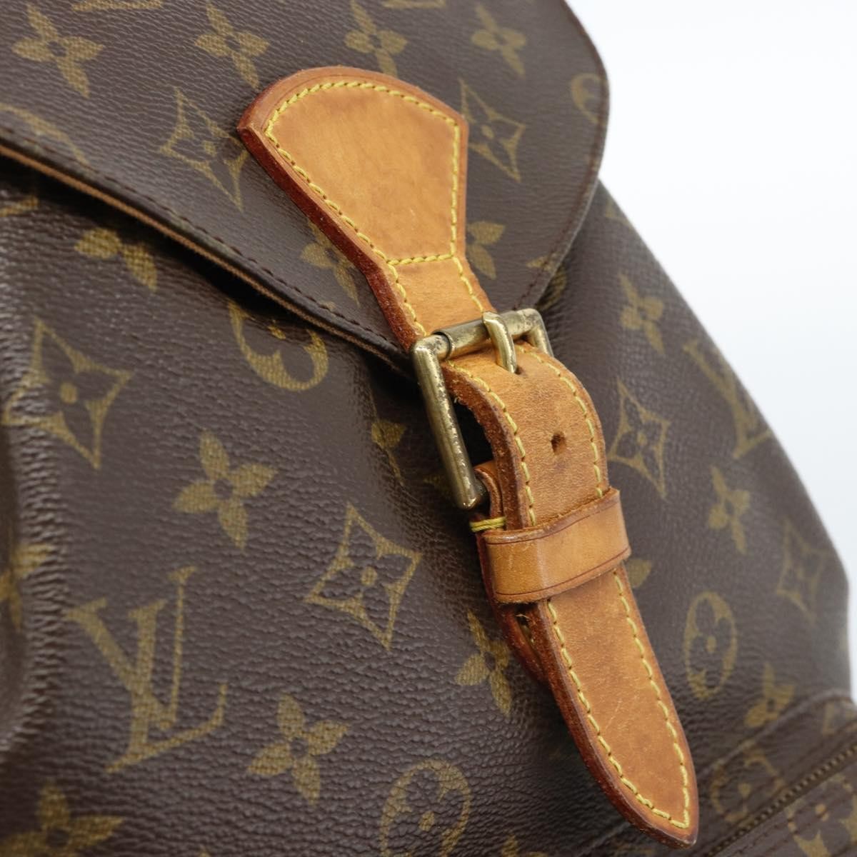 Louis Vuitton Vintage Montsouris Backpack Monogram Canvas Brown Canvas Backpack Bag (Pre-Owned)