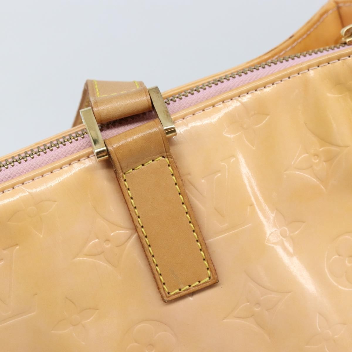 Louis Vuitton Columbus Handbag Monogram Vernis Beige Patent_Leather Tote Bag Bag (Pre-Owned)