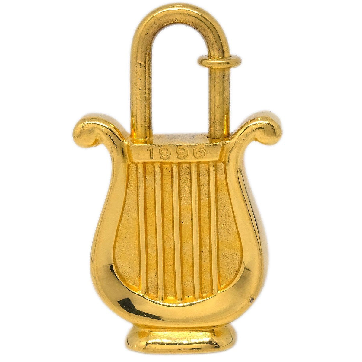 Hermes Harp Cadena Padlock 1996 Limited Metal Design Gold Gold_Plated Charms And Keychains Accessory (Pre-Owned)