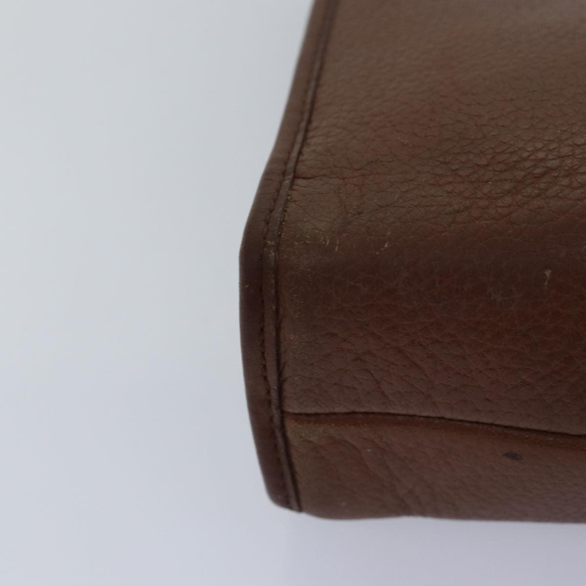 Burberry Vintage Pouch Leather Brown Leather Clutche & Pouche Bag (Pre-Owned)