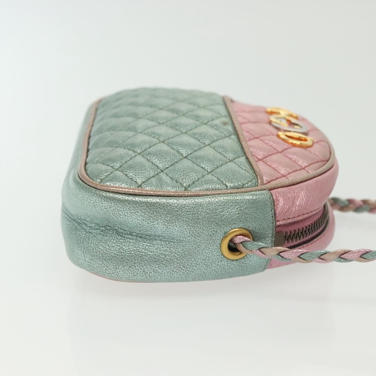 Gucci Trapuntata Camera Shoulder Bag Quilted Laminated Leather Multicolour Leather Shoulder Bag Bag (Pre-Owned)