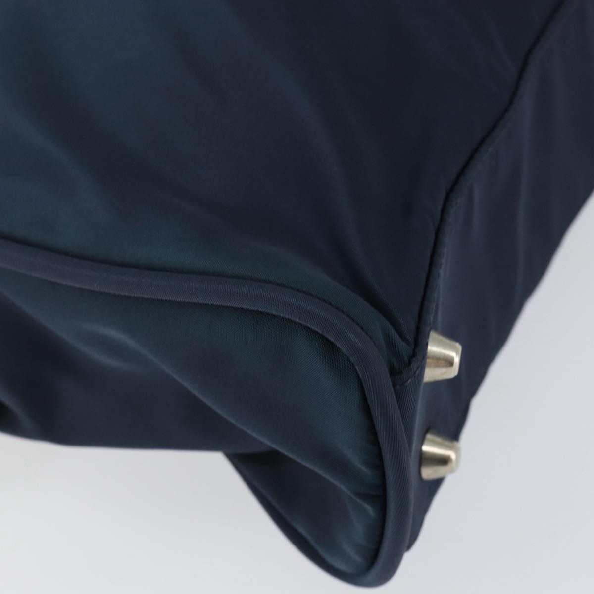 Prada Zip Around Tote Tessuto Navy Nylon Handbag (Pre-Owned)