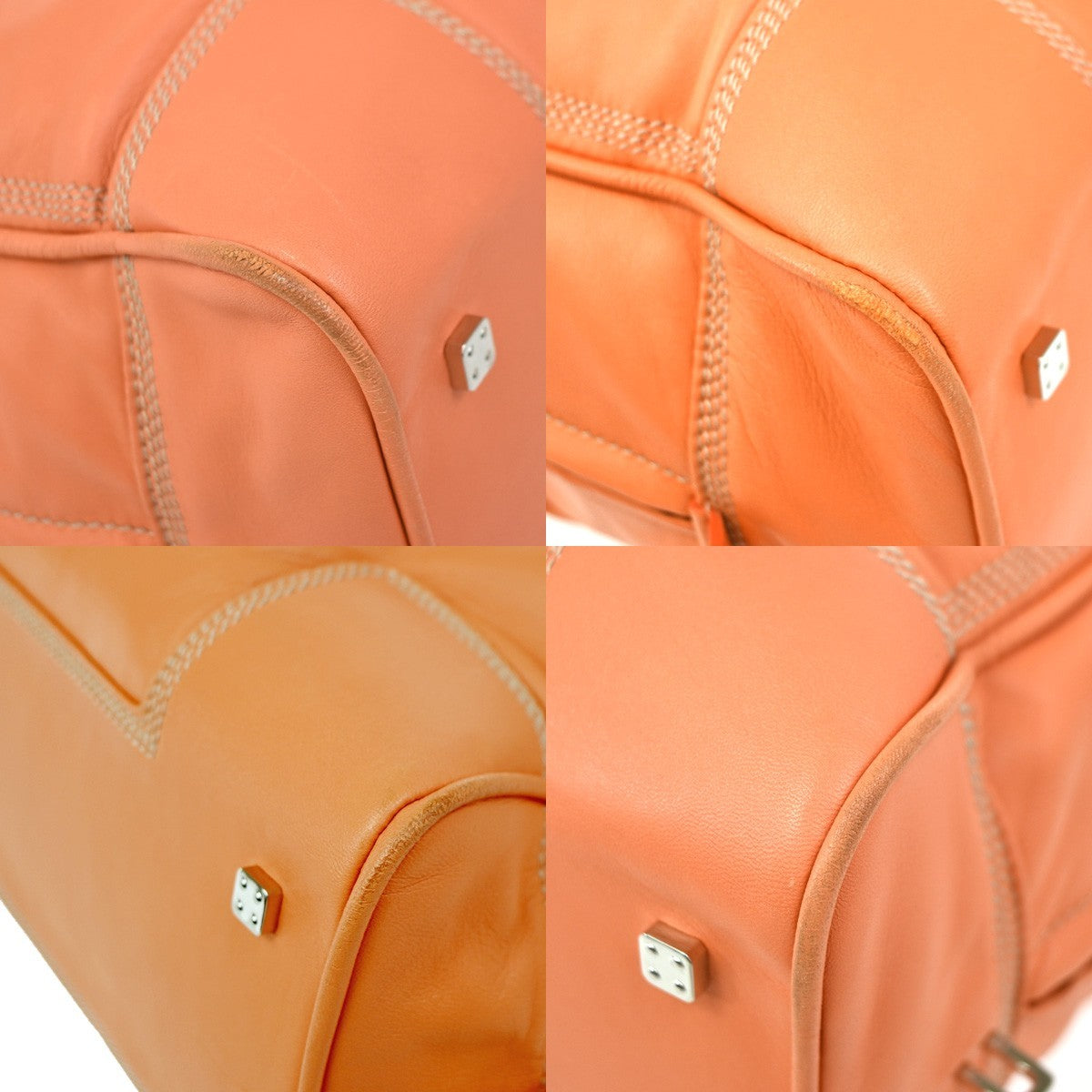 Loewe Amazona Bag Leather Orange Leather Handbag (Pre-Owned)