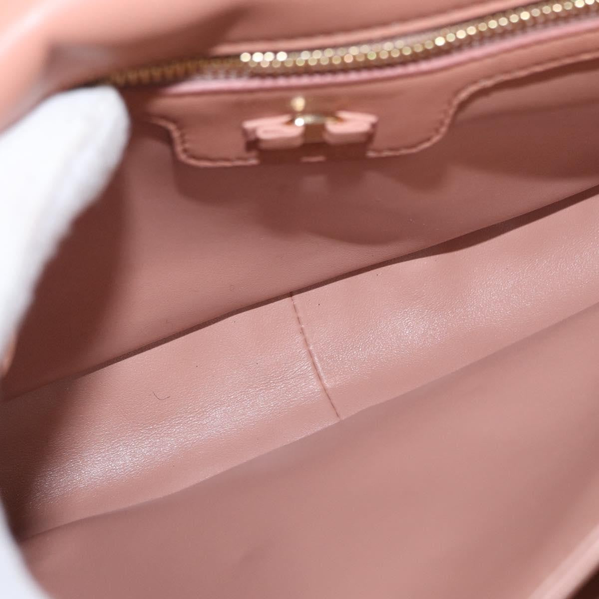 Salvatore Ferragamo Vara Soft Flap Bag Quilted Leather Pink Leather Shoulder Bag Bag (Pre-Owned)