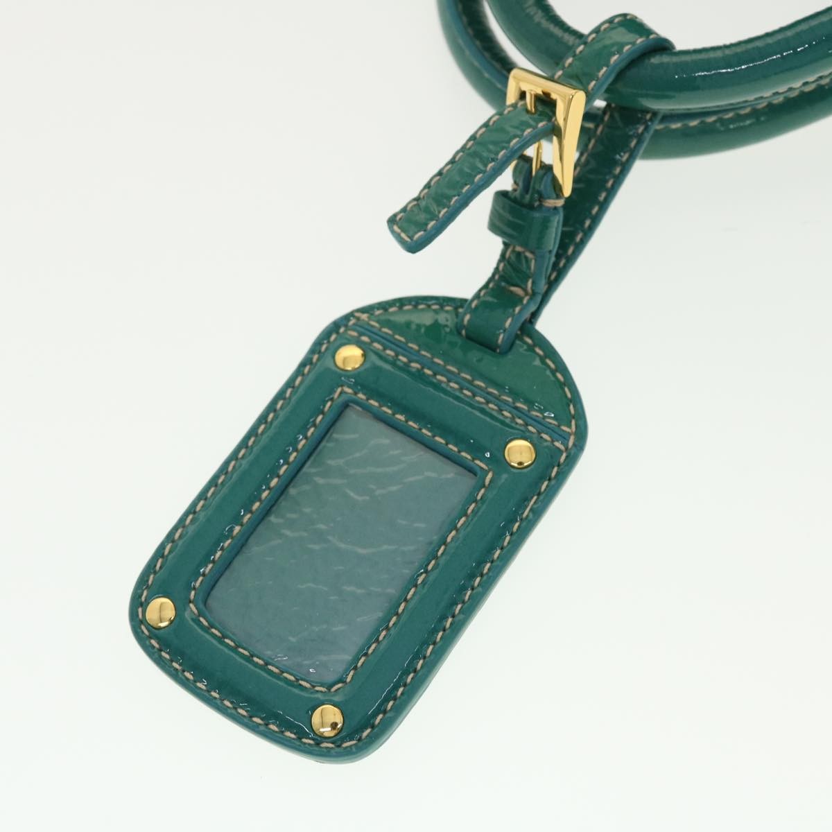 Prada Convertible Tote Quilted Tessuto Turquoise Nylon Handbag (Pre-Owned)