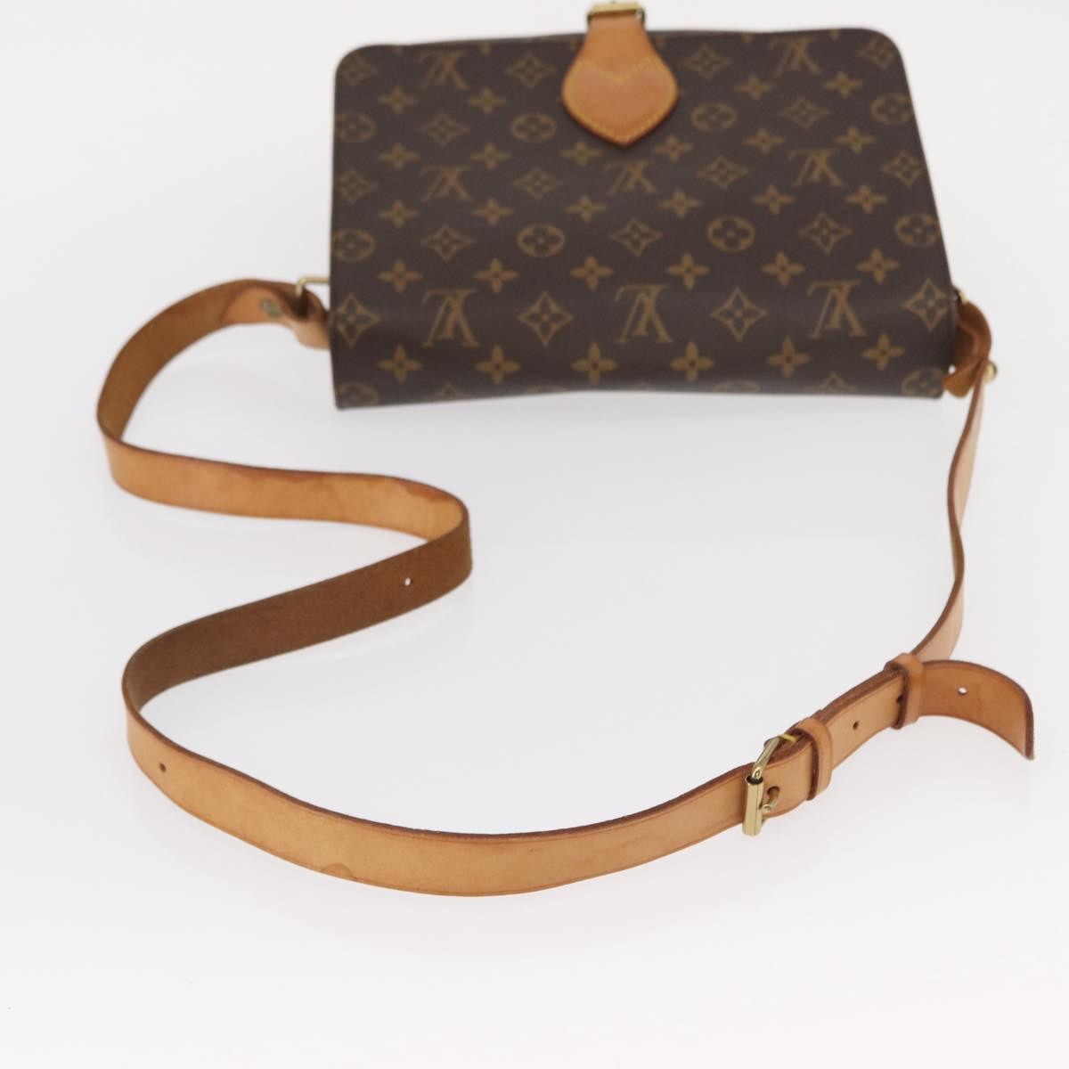 Louis Vuitton Cartouchiere Handbag Monogram Canvas Brown Canvas Shoulder Bag Bag (Pre-Owned)