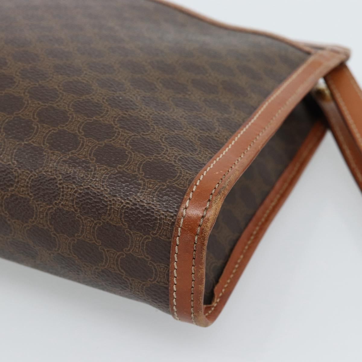 Celine Macadam Pochette Canvas Brown Canvas Clutche & Pouche Bag (Pre-Owned)