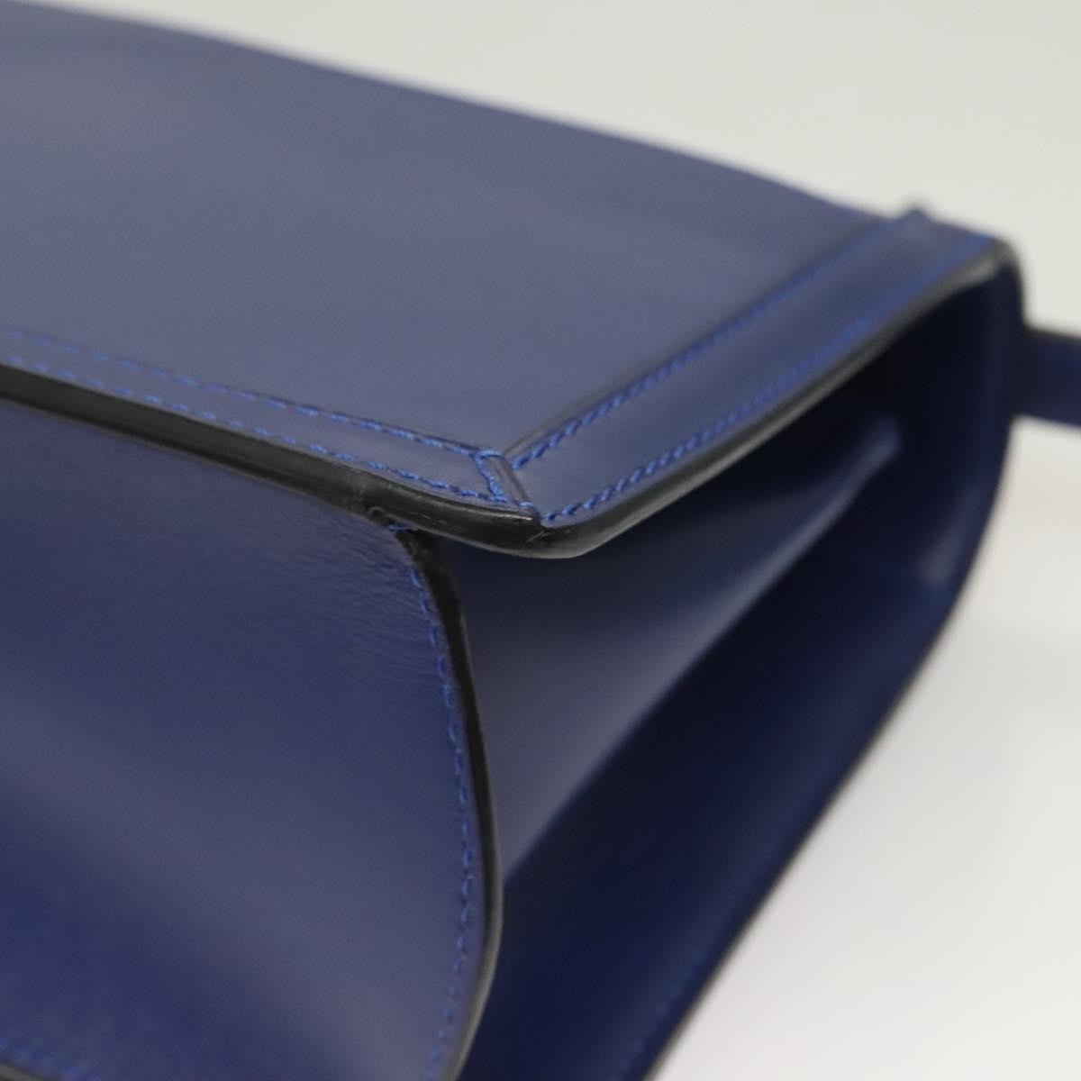 Loewe Barcelona Shoulder Bag Leather Blue Leather Shoulder Bag Bag (Pre-Owned)
