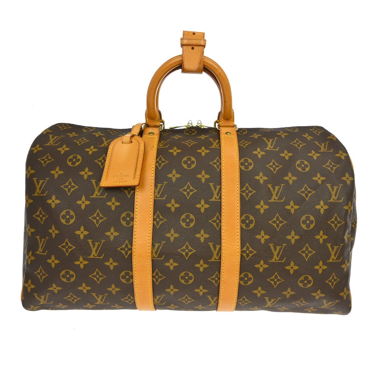 Louis Vuitton Keepall Bag Monogram Canvas Brown Canvas Travel Bag Bag (Pre-Owned)