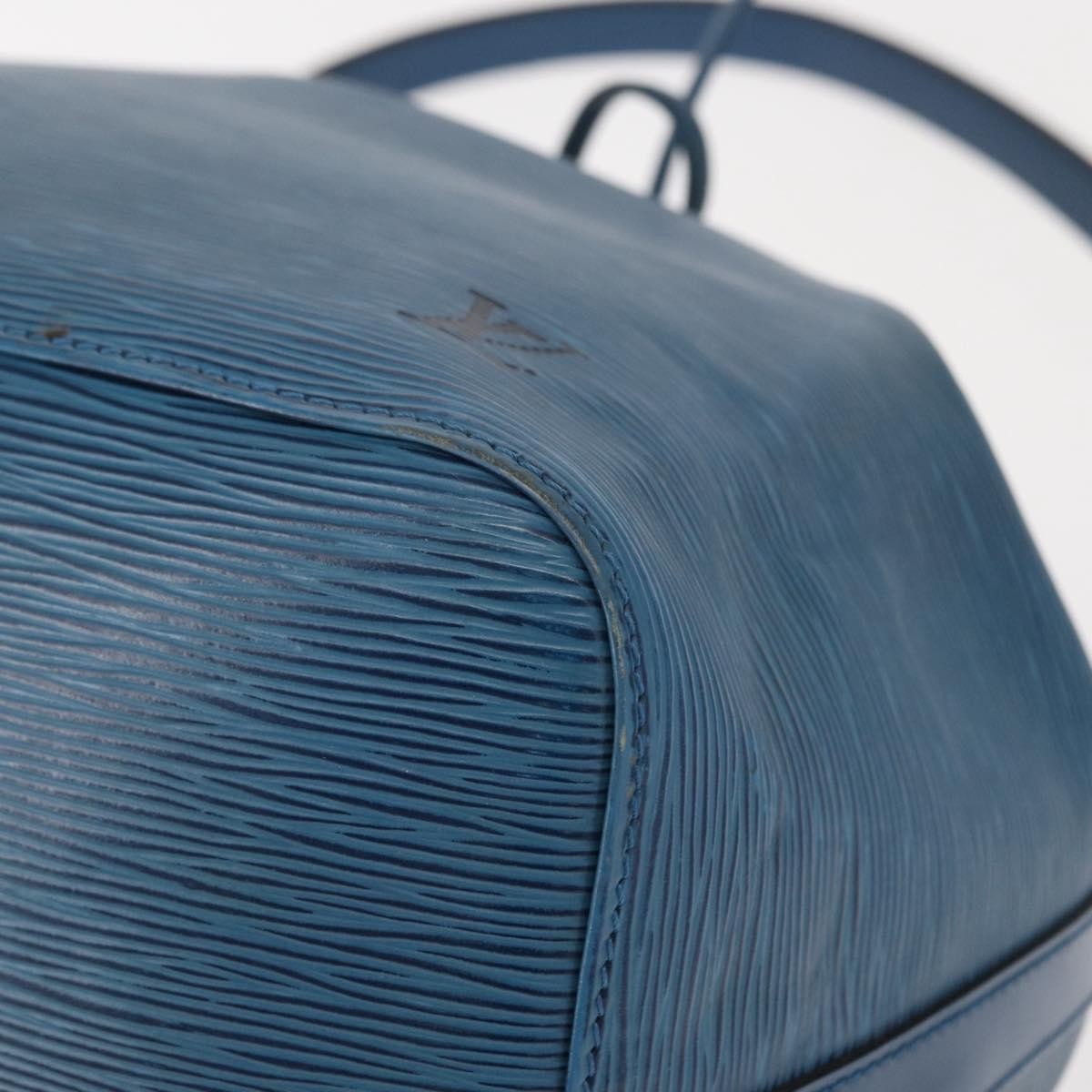 Louis Vuitton Petit Noe Handbag Epi Leather Blue Leather Shoulder Bag Bag (Pre-Owned)
